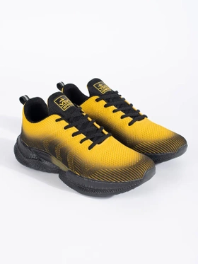 Cozy Yellow-Black Sporty Sneakers