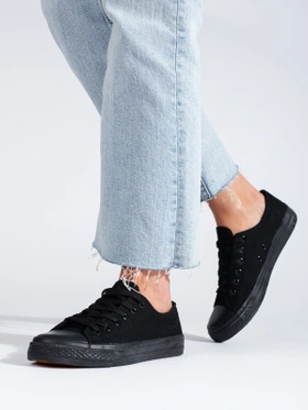 Classic Black Low-Top Sneakers