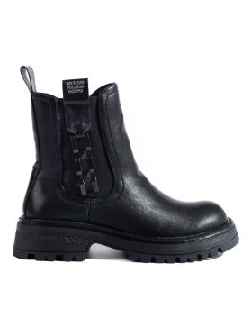 Black Chelsea Boots on Black Sole