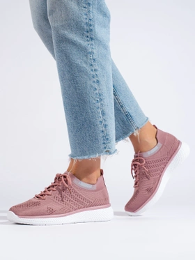 Lace-Up Pink Sneakers