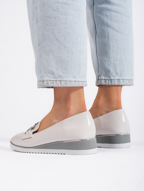 White Platform Loafers