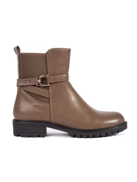 High Brown Ankle Boots