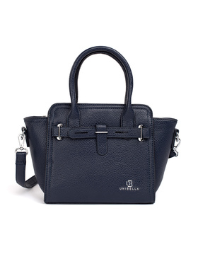 Navy Handbag with Silver Accents