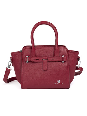 Red Handbag with Silver Accents