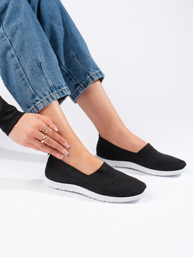 Black Sporty Slip-On Shoes