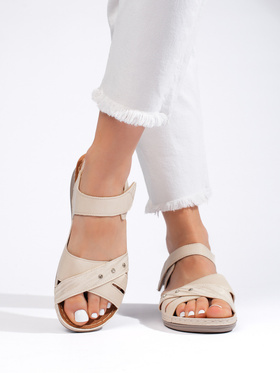 Light Beige Platform Sandals