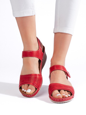 Red Velcro Sandals