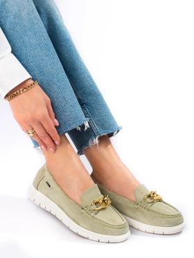 Comfortable Green Platform Loafers