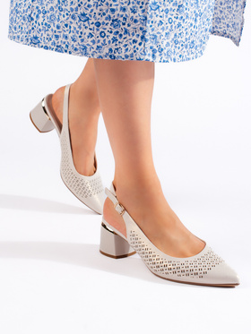 Lace Perla Slingback Heels by Sergio Leone