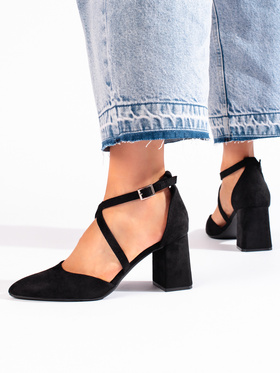 Sergio Leone Black Suede Pumps