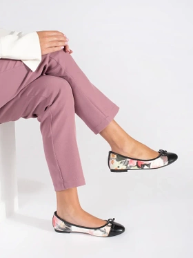 Floral Pattern Ballet Flats