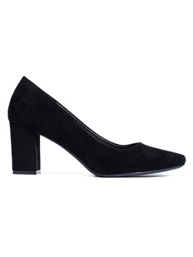 Comfy Black Suede Heels by Sergio Leone