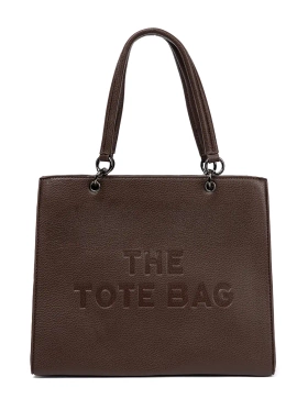 Coffee Shopper Bag with Embossed Inscription