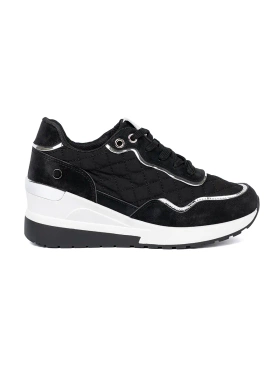Black Women's Wedge Sneakers