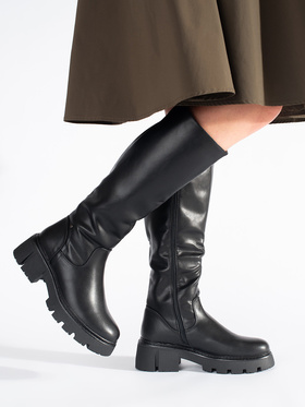 Stylish Black Riding Boots by Sergio Leone