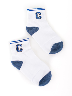 Blue and White Kids' Socks