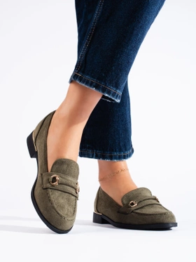 Suede Green Loafers