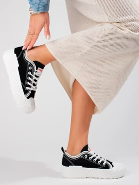 Black Shelovet Low-Top Sneakers