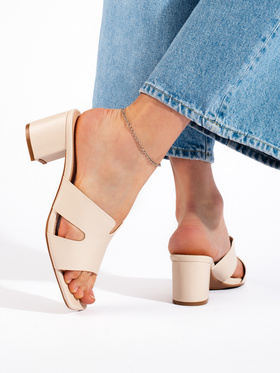 Chic Beige Heeled Sandals