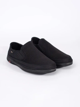 Charming Black Perforated Loafers