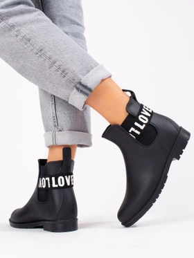 Black Short Rain Boots