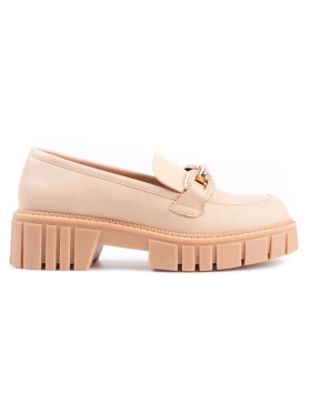 Beige platform shoes