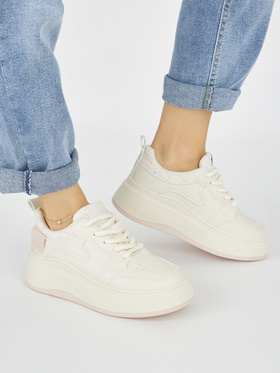 Creamy Platform Sneakers