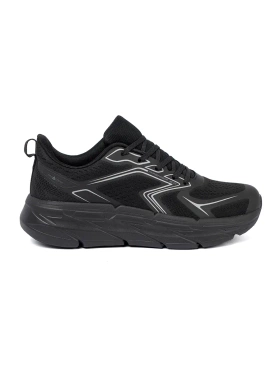 Lightweight Black McArthur Sports Shoes with Thick Soles