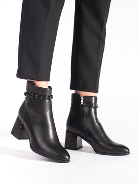 Chic Black Heeled Ankle Boots