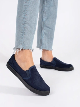 Comfy Navy Slip-On Sneakers