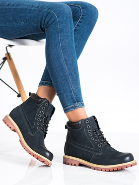 Navy Casual Ankle Boots