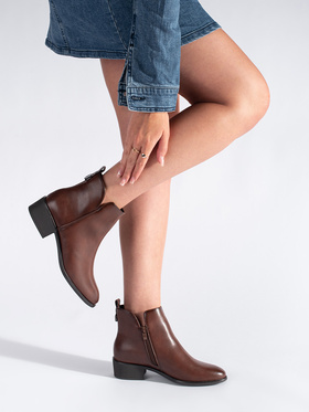 Sergio Leone Cozy Low-Cut Brown Booties