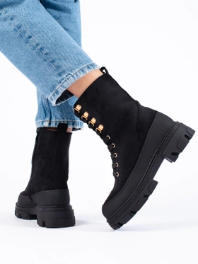 Black Platform Boots by Potocki