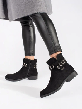 Suede Low-Cut Ankle Boots