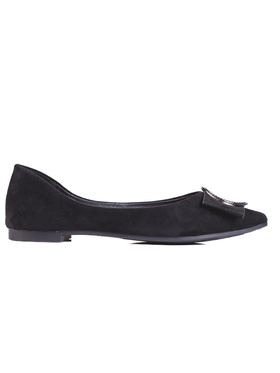 Suede Black Ballet Flats