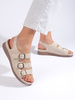Beige Wedge Sandals