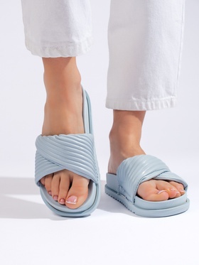 Blue Slip-On Sandals