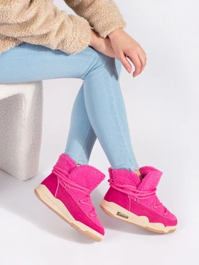 Pink Chunky Snow Boots