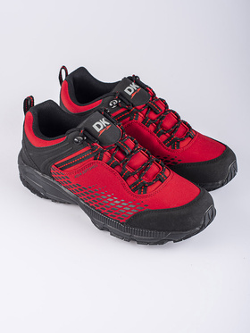 Red Aqua Softshell Hiking Boots with Thick Soles