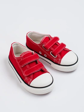 Children's Red Velcro Sneakers