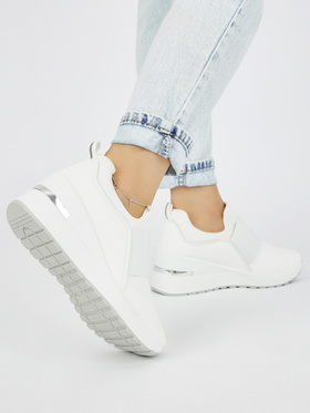 White Wedge Sneakers