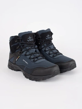 Cozy Black and Navy Hiking Boots