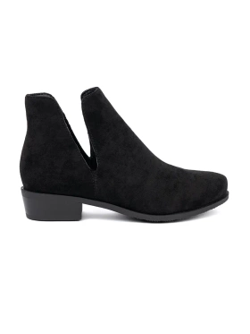 Black ankle boots with cut-outs