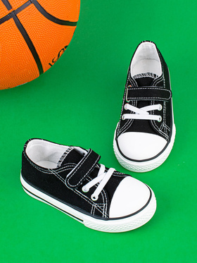 Trendy Black Canvas Sneakers