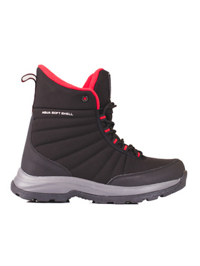 DK Aquaproof Black and Red Snow Boots