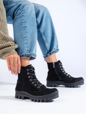 Lace-Up Ankle Boots by S.Barski with Chunky Soles