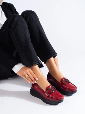 Glossy Burgundy Loafers