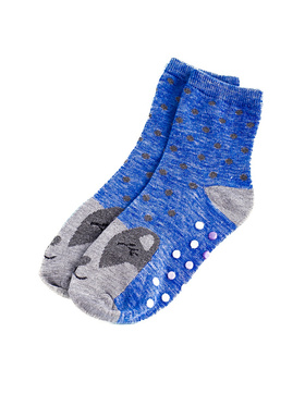 Blue Badger Non-Slip Socks for Girls