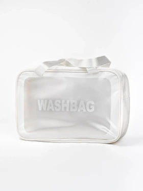 Clear White Toiletry Bag