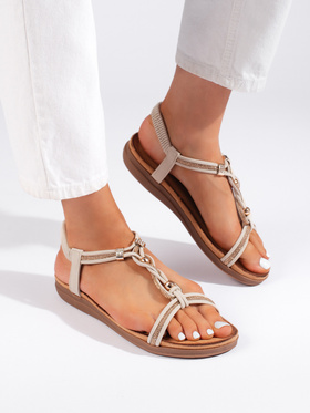 Slip-On Beige Sandals